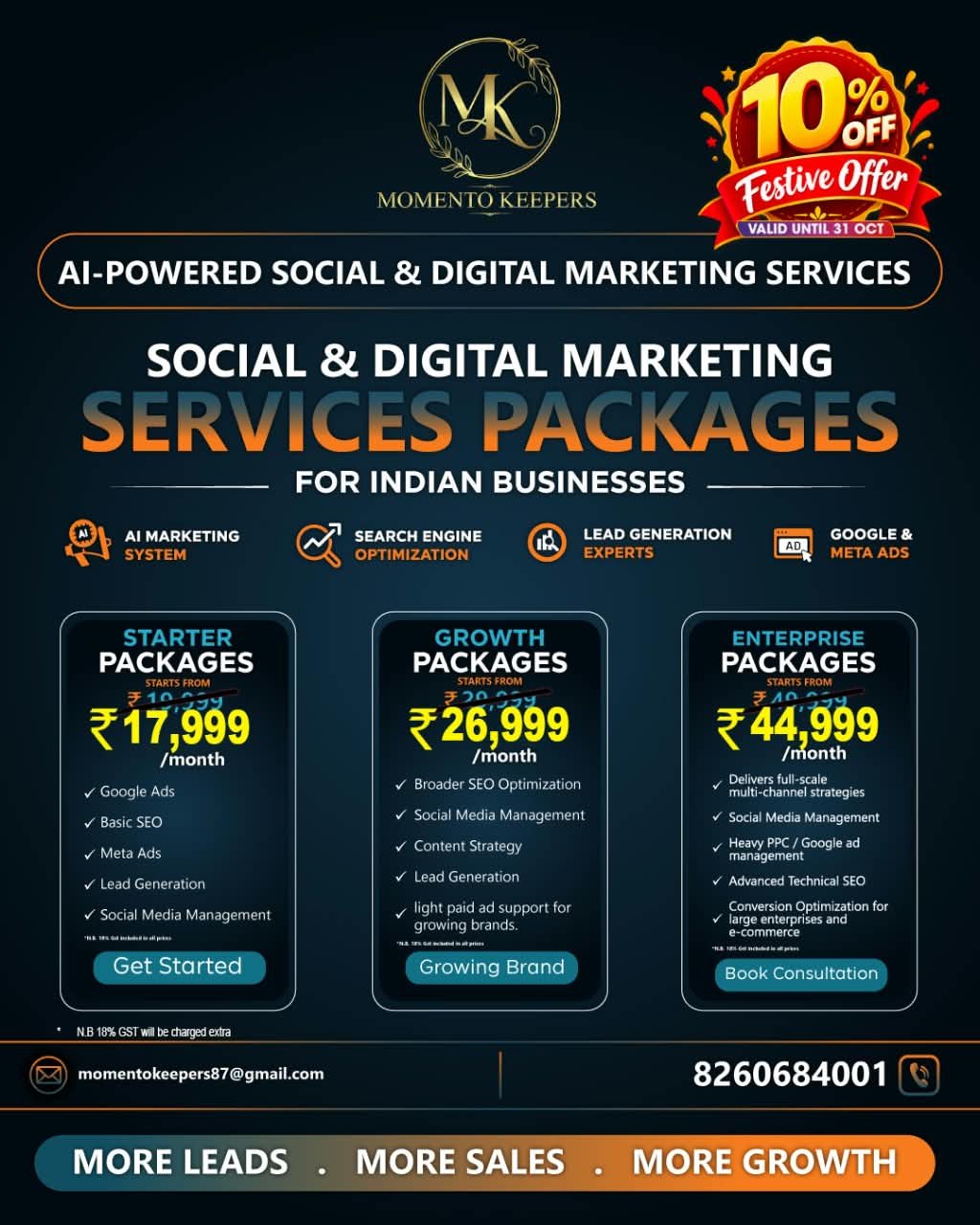 Digital marketing and social media marketing agency in bhubaneswar offers you a limited time service package